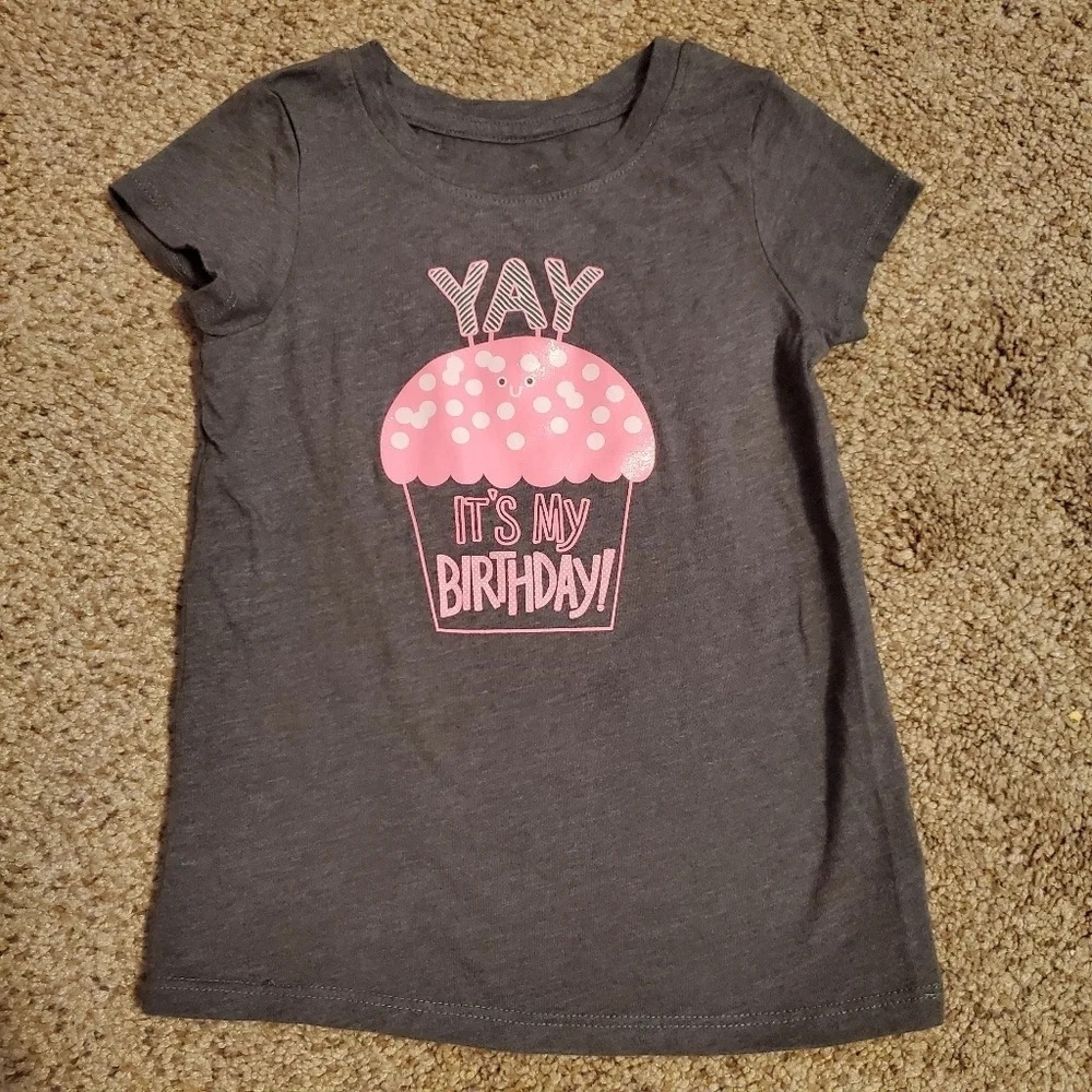Cat & Jack Birthday Cupcake Shirt Top 3T